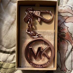Michael Kors Metallic Rose Keychain